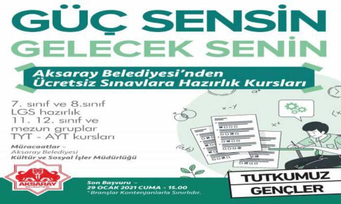 Aksaray Belediyesi, öğrencileri sınavlara hazırlıyor